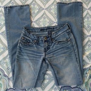 Blue Asphalt Jeans boot cut stretch distressed